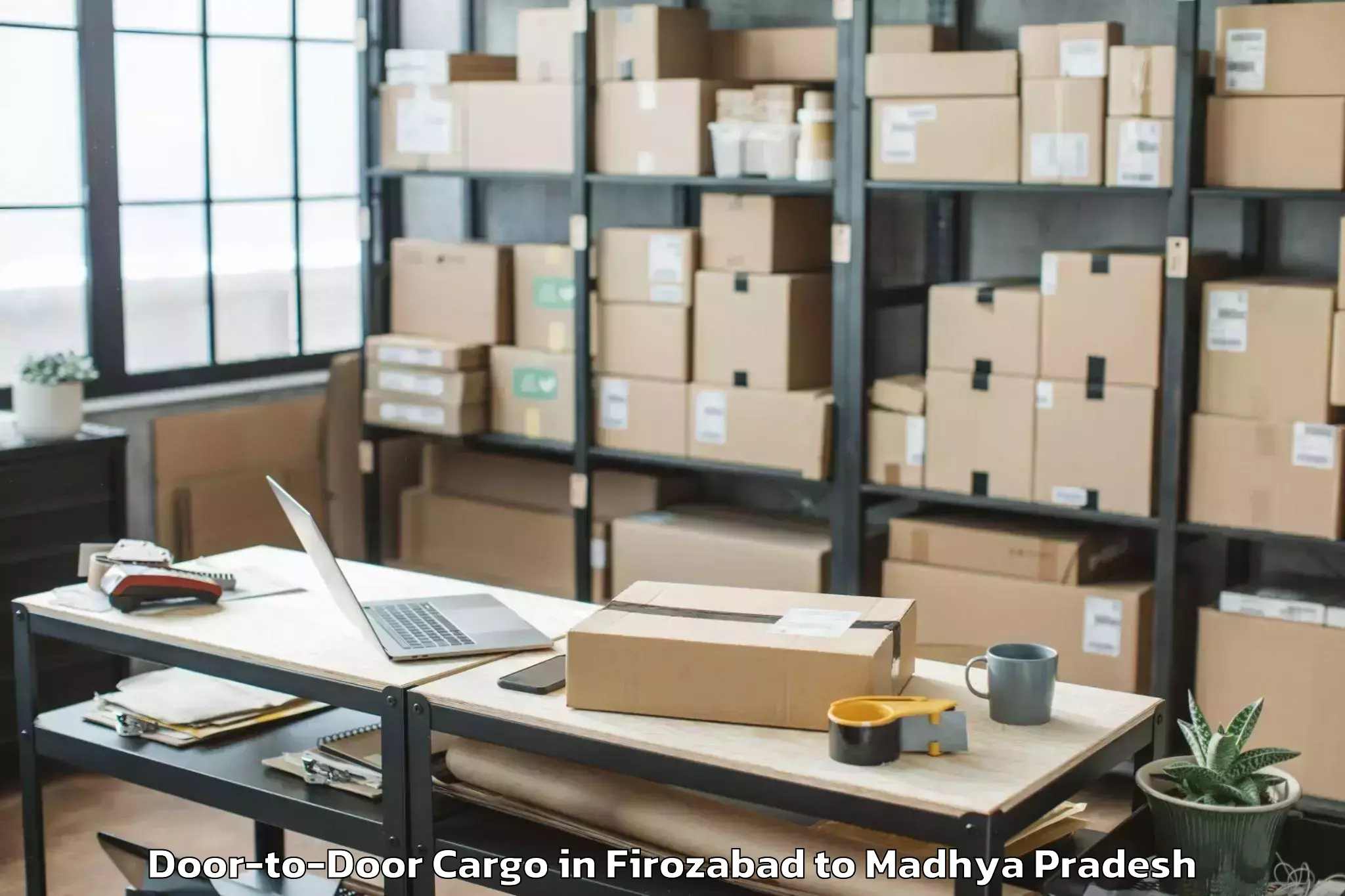 Leading Firozabad to Khilchipur Door To Door Cargo Provider